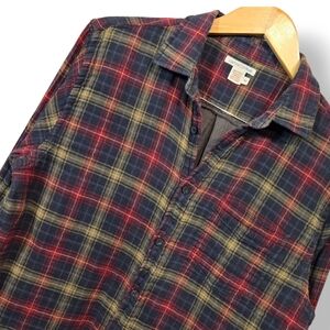 Carbon 2 Cobalt Mens Shirt Sz S Fit Plaid Flannel Red Green 90s Gauze Texture
